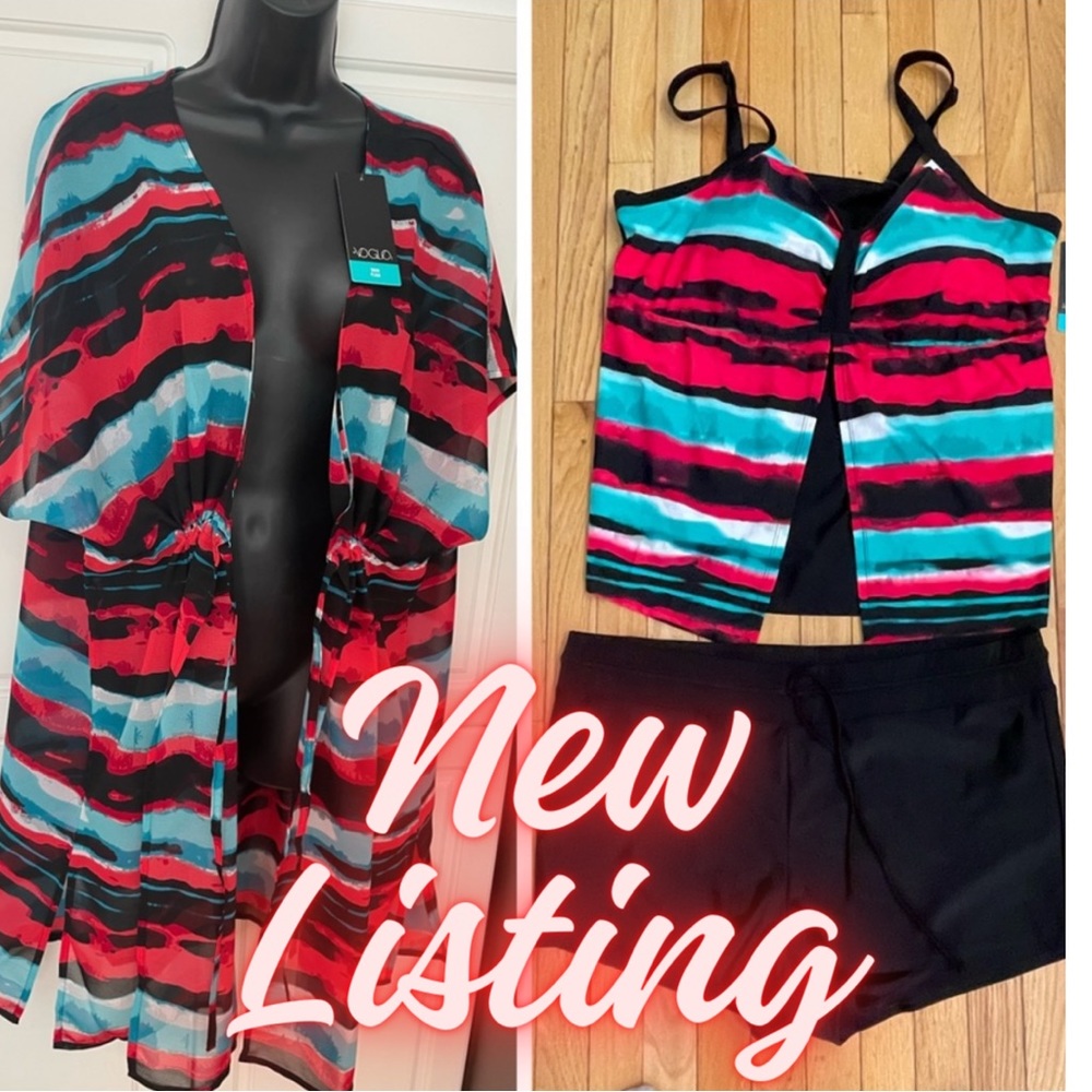 VOGLO  NWT 3 piece swim suit set-size 3X